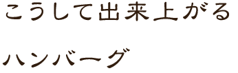 こうして出来上がるハンバーグ